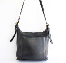 画像1: COACH オールド コーチ レザー ショルダーバッグ 黒★9816 (1)