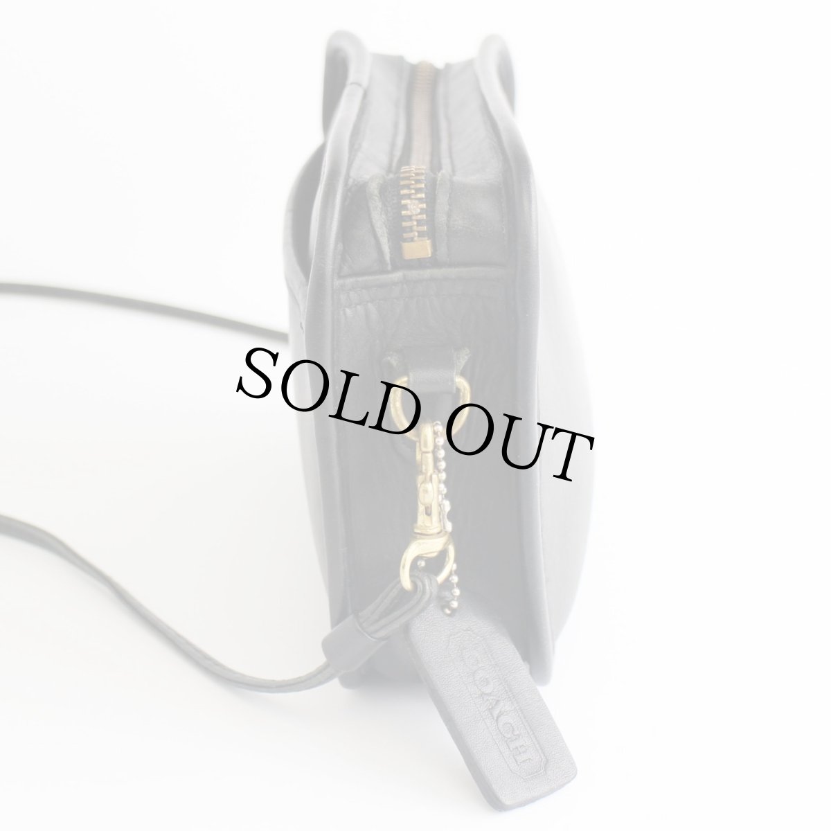 画像4: USA製 COACH オールド コーチ レザー ショルダーバッグ 黒★9992 (4)