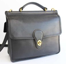 画像2: COACH オールド コーチ 2WAY レザー ショルダーバッグ 黒★J9P-9927 (2)