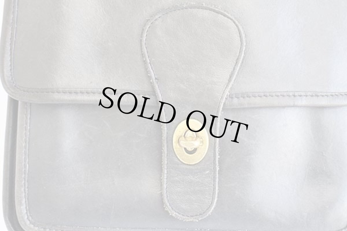 画像8: USA製 COACH オールド コーチ 2WAY レザー ショルダーバッグ 黒★028 (8)