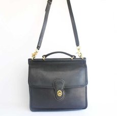 画像1: COACH オールド コーチ 2WAY レザー ショルダーバッグ 黒★J9P-9927 (1)