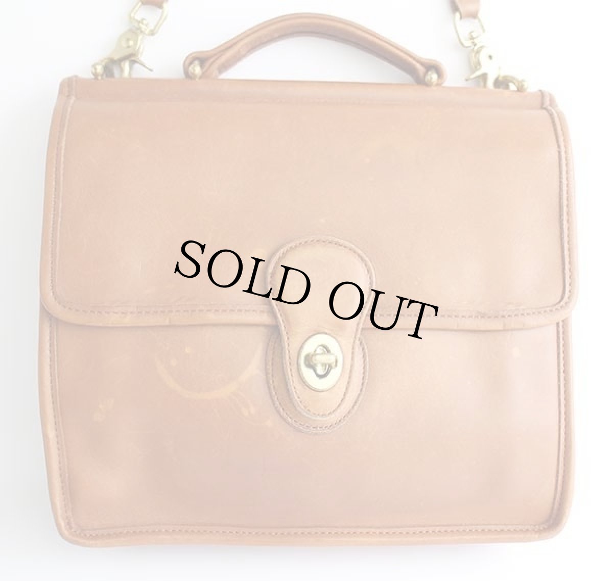 画像2: USA製 COACH オールド コーチ 2WAY レザー ショルダーバッグ 茶★J8C-9927 (2)