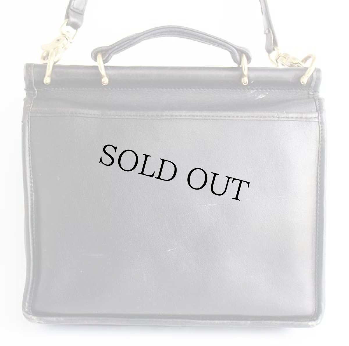 画像3: USA製 COACH オールド コーチ 2WAY レザー ショルダーバッグ 黒★578 (3)