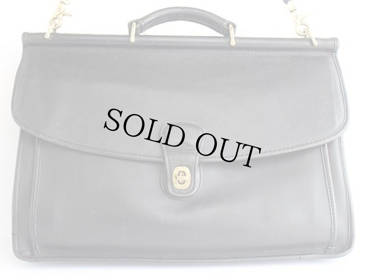 画像2: USA製 COACH オールド コーチ 2WAY レザー ブリーフケース 黒★5266 (2)