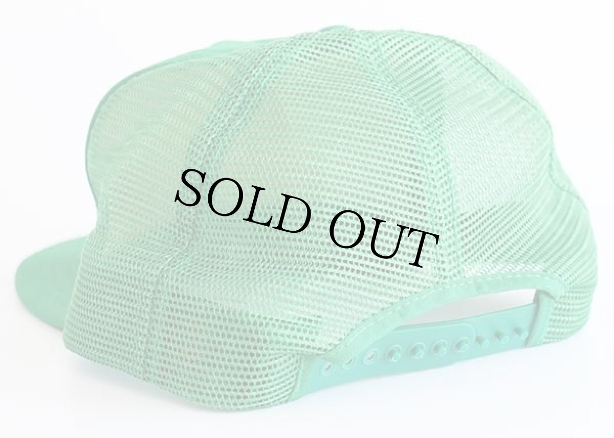 画像2: 90s USA製 GREENWOOD,WIS. 発泡プリント メッシュキャップ 緑 (2)