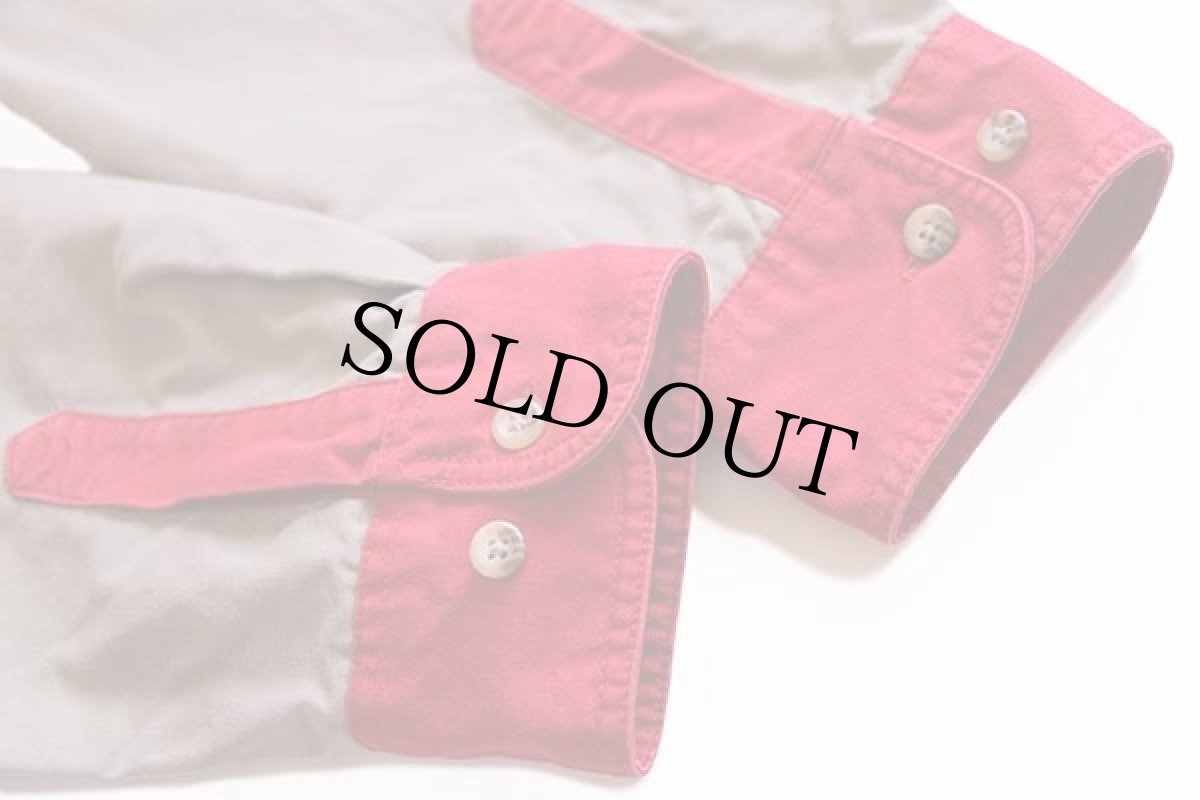 画像5: 90s Columbiaコロンビア ガンパッチ付き コットン ハンティングシャツ 赤 (5)