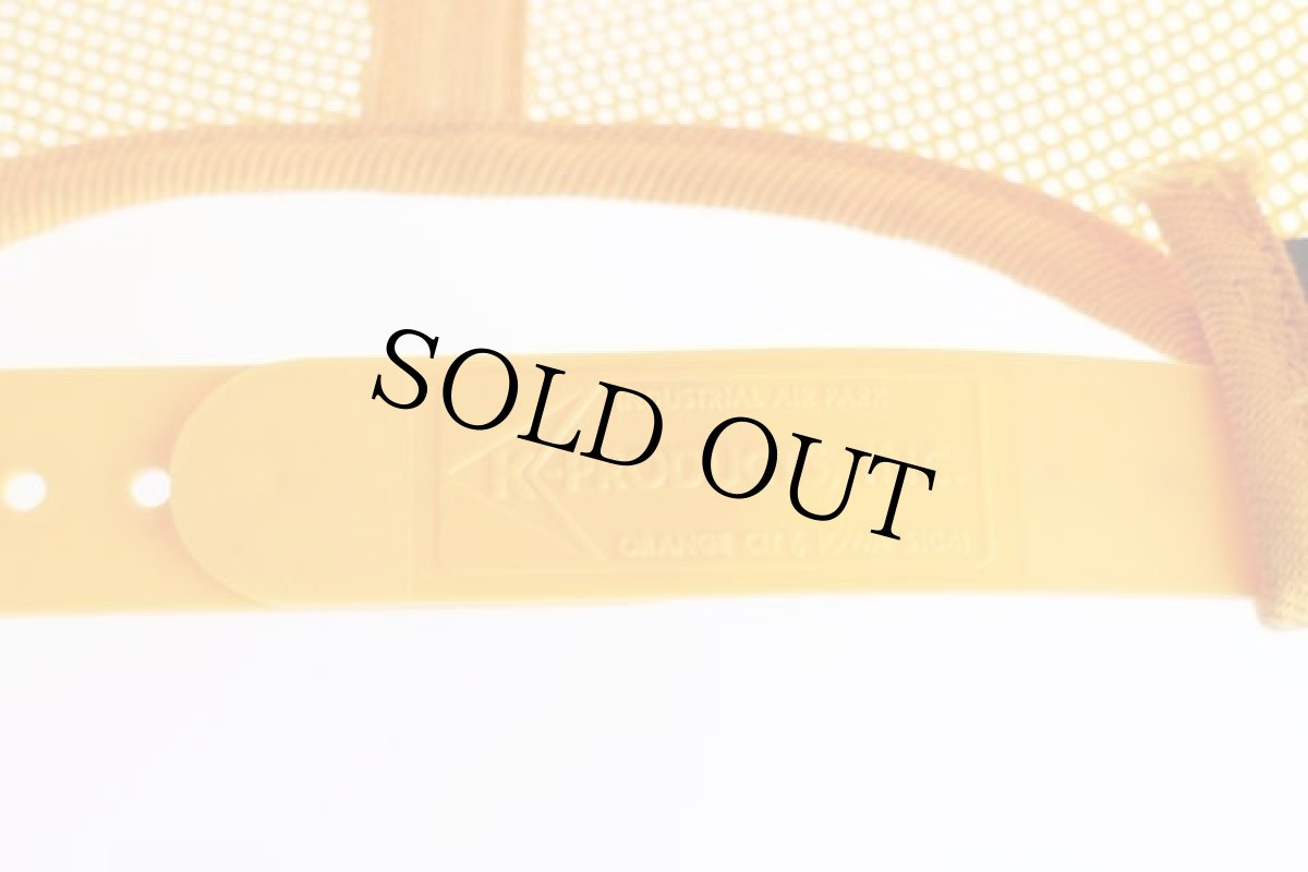 画像4: 80s PETTIBONE ロゴ パッチ付き ツートン 切り替え メッシュキャップ 黒×黄 (4)