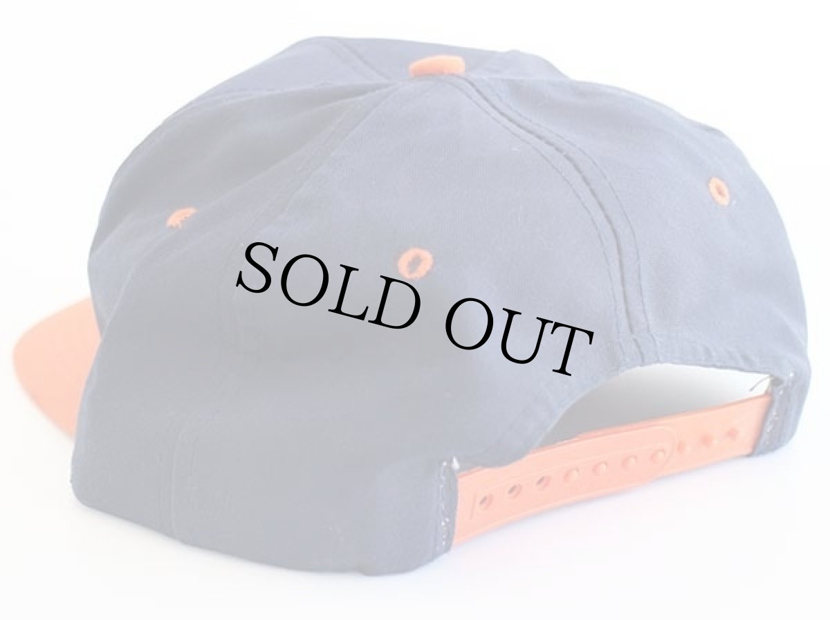 画像2: NFL BEARS ロゴ刺繍 ツートン 切り替え キャップ ネイビー×オレンジ (2)