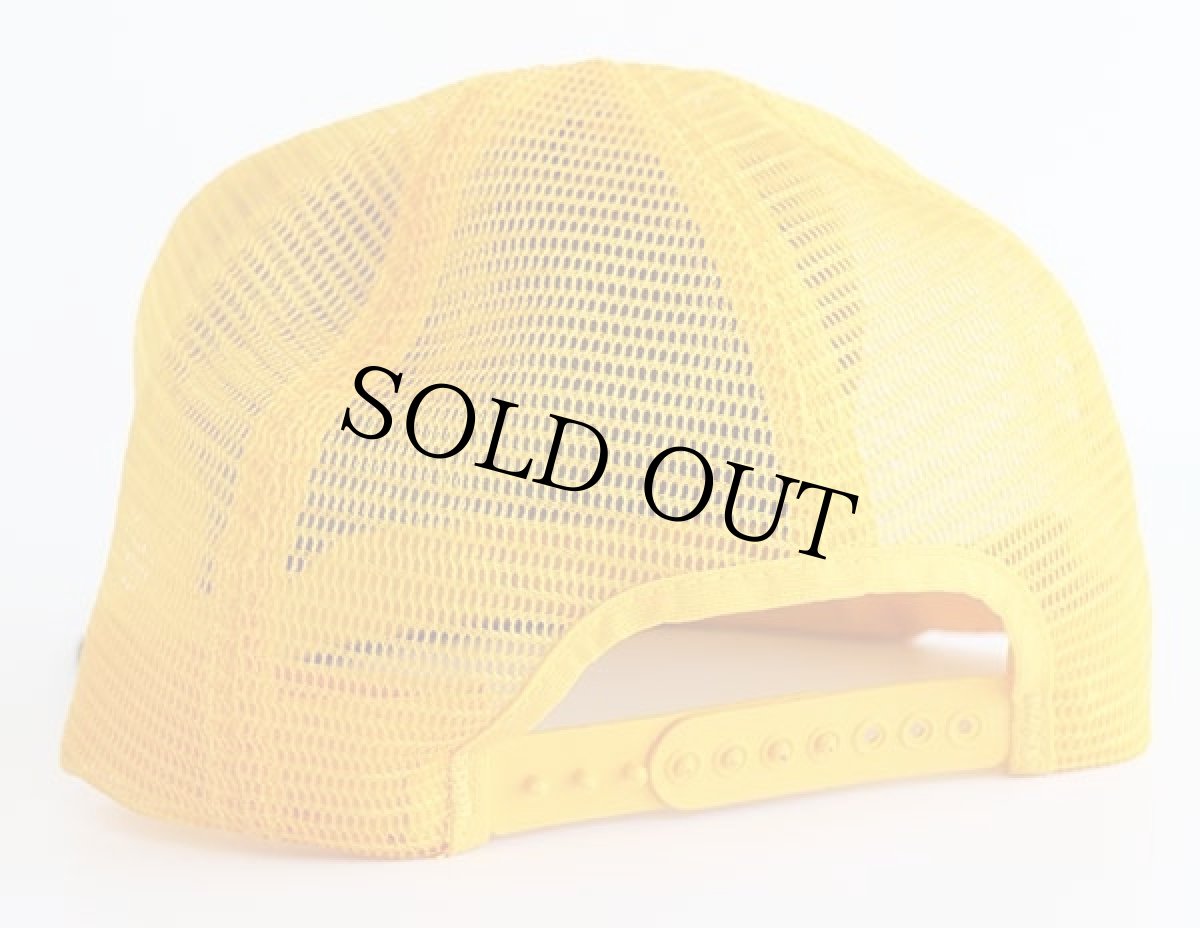 画像2: 80s USA製 HYSTER フォークリフト 発泡プリント ツートン 切り替え メッシュキャップ 黒×黄 (2)