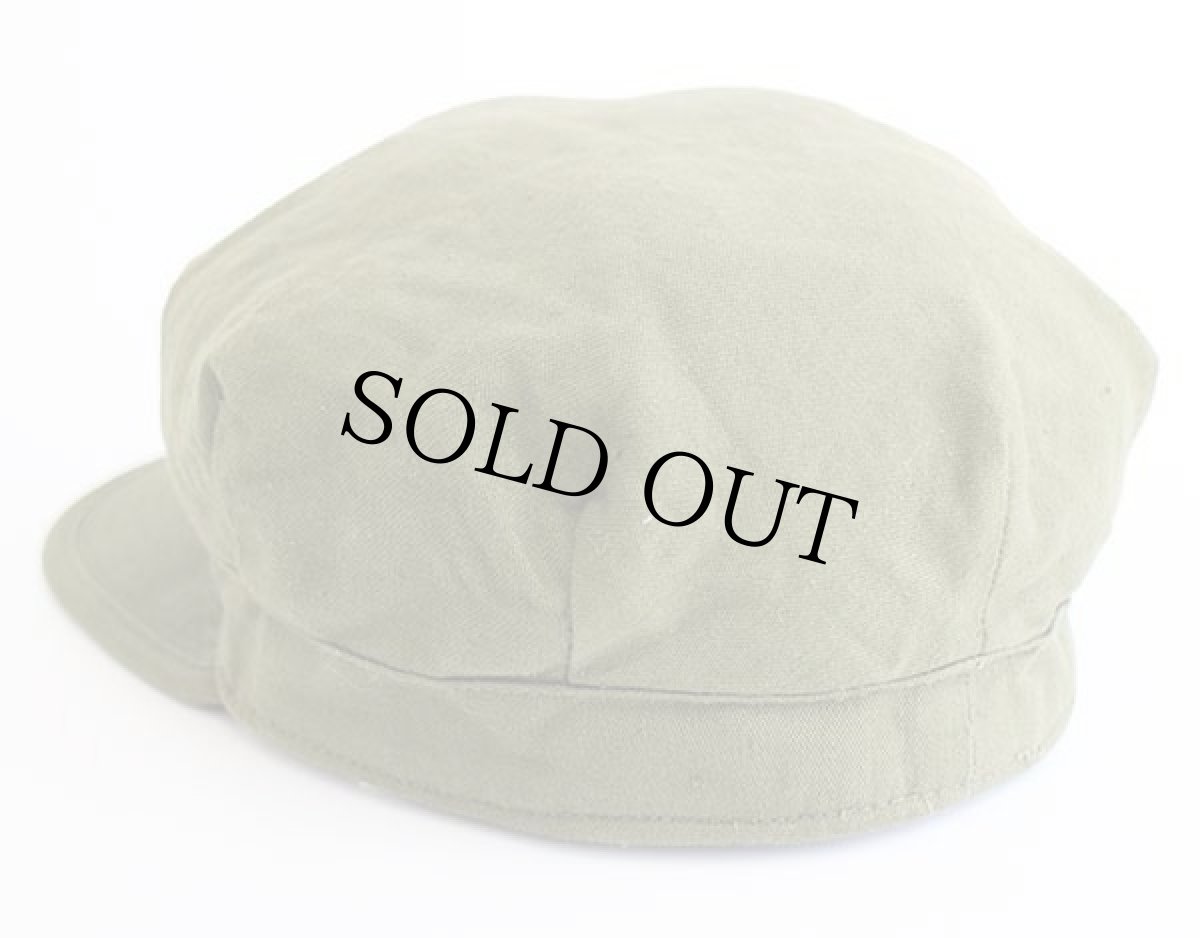 画像2: 50s 米軍 U.S.ARMY コットンサテン ユーティリティキャップ オリーブグリーン 7 1/4 (2)