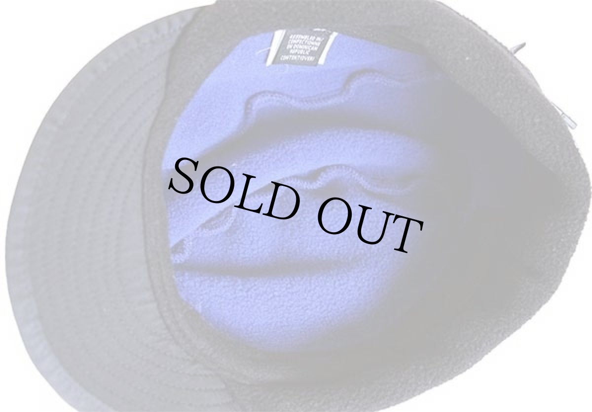 画像4: 00s patagoniaパタゴニア ロゴ刺繍 ツートン 切り替え シンチラ ダックビル フリースキャップ 青×黒 L (4)