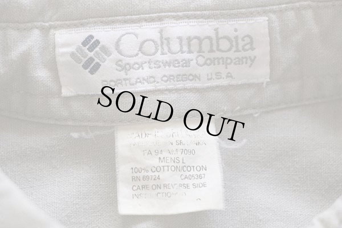画像4: 90s Columbiaコロンビア ガンパッチ付き コットン ハンティングシャツ グレー L (4)