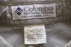 画像4: 90s Columbiaコロンビア ガンパッチ付き コットン ハンティングシャツ グレー L (4)