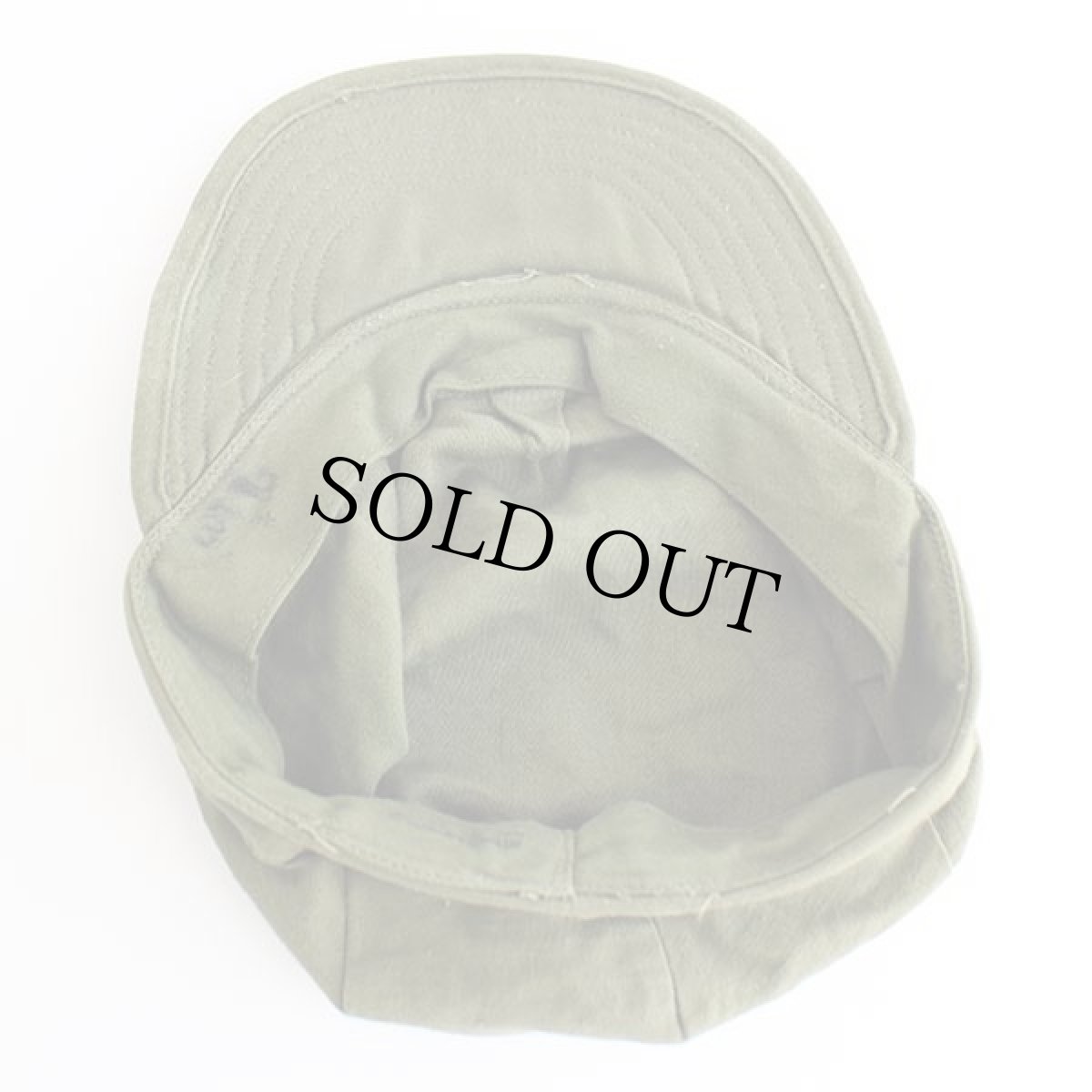 画像5: 50s 米軍 U.S.ARMY コットンサテン ユーティリティキャップ オリーブグリーン 7 1/4 (5)