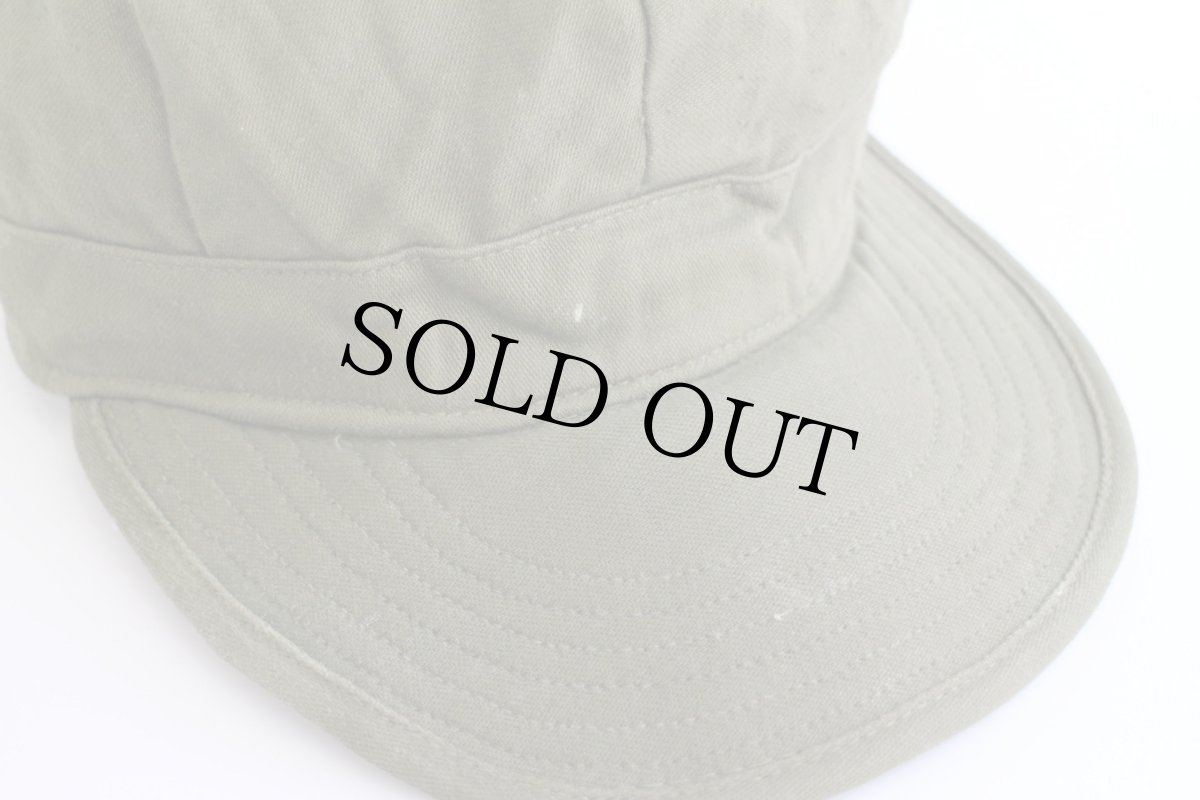 画像4: 50s 米軍 U.S.ARMY コットンサテン ユーティリティキャップ オリーブグリーン 7 1/4 (4)