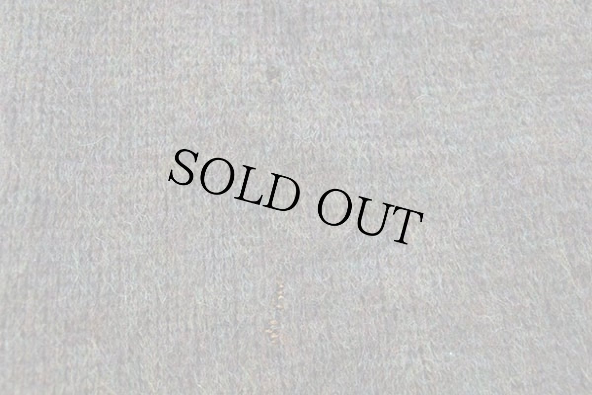 画像8: 60s Continental NATIONAL ダイヤ柄 Vネック モヘヤ ニット セーター L (8)