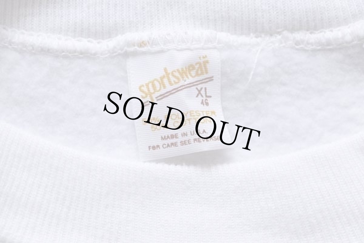 画像4: 80s USA製 Sportswear BURLINGTON NORTHERN スウェット 白 XL (4)