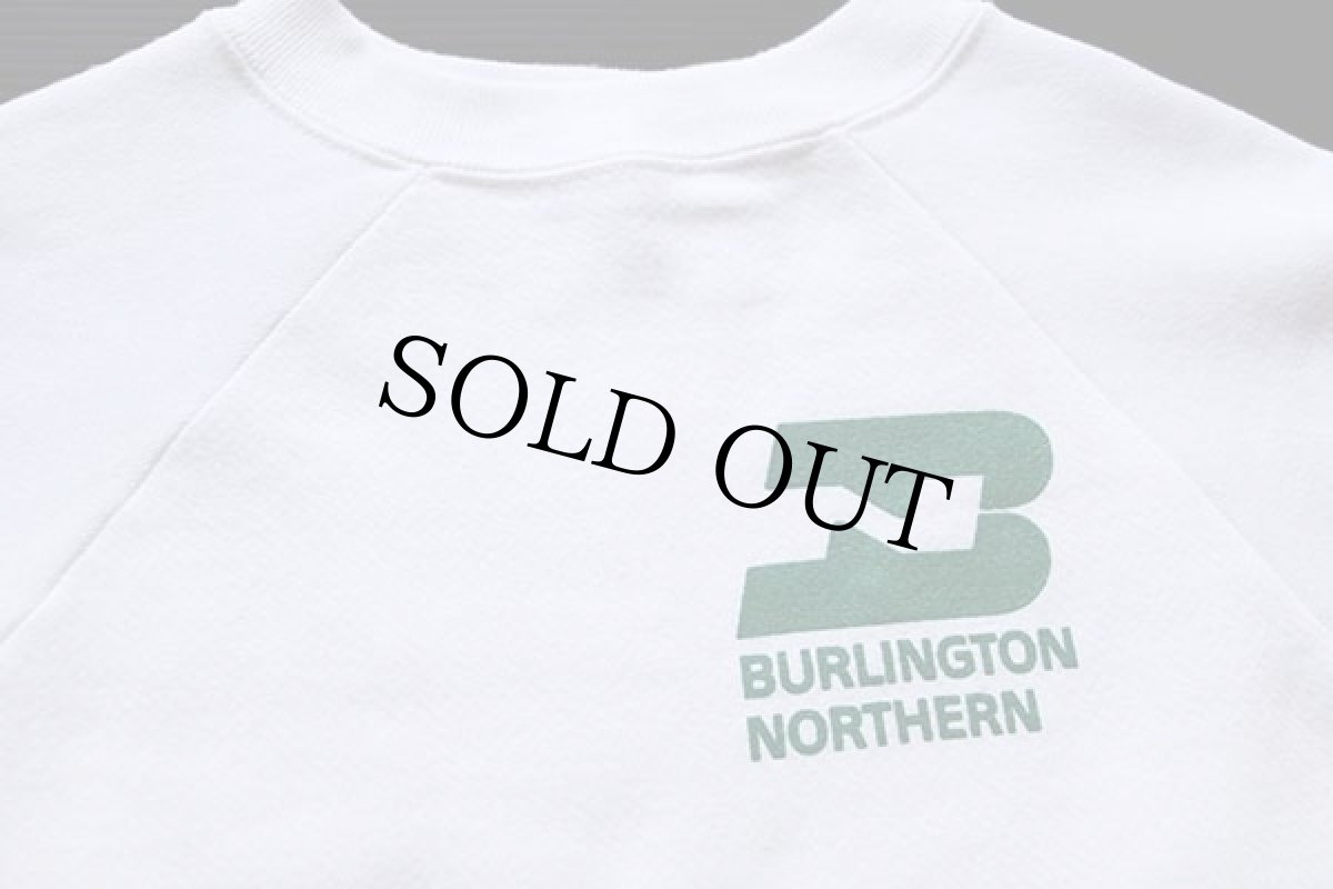 画像3: 80s USA製 Sportswear BURLINGTON NORTHERN スウェット 白 XL (3)