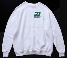 画像1: 80s USA製 Sportswear BURLINGTON NORTHERN スウェット 白 XL (1)