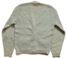 画像2: 60s WINDBREAKER Lamb Knit キッドモヘヤ ニット カーディガン 薄緑 M (2)