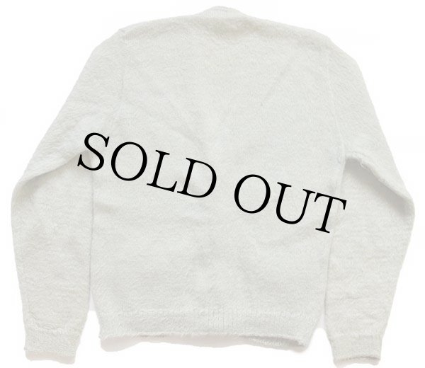60s WINDBREAKER Lamb Knit キッドモヘヤ ニット カーディガン 薄緑 M