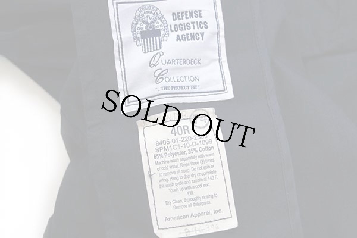 画像4: 10 米軍 U.S.NAVY オールウェザー ステンカラーコート 黒 40R★レインコート (4)