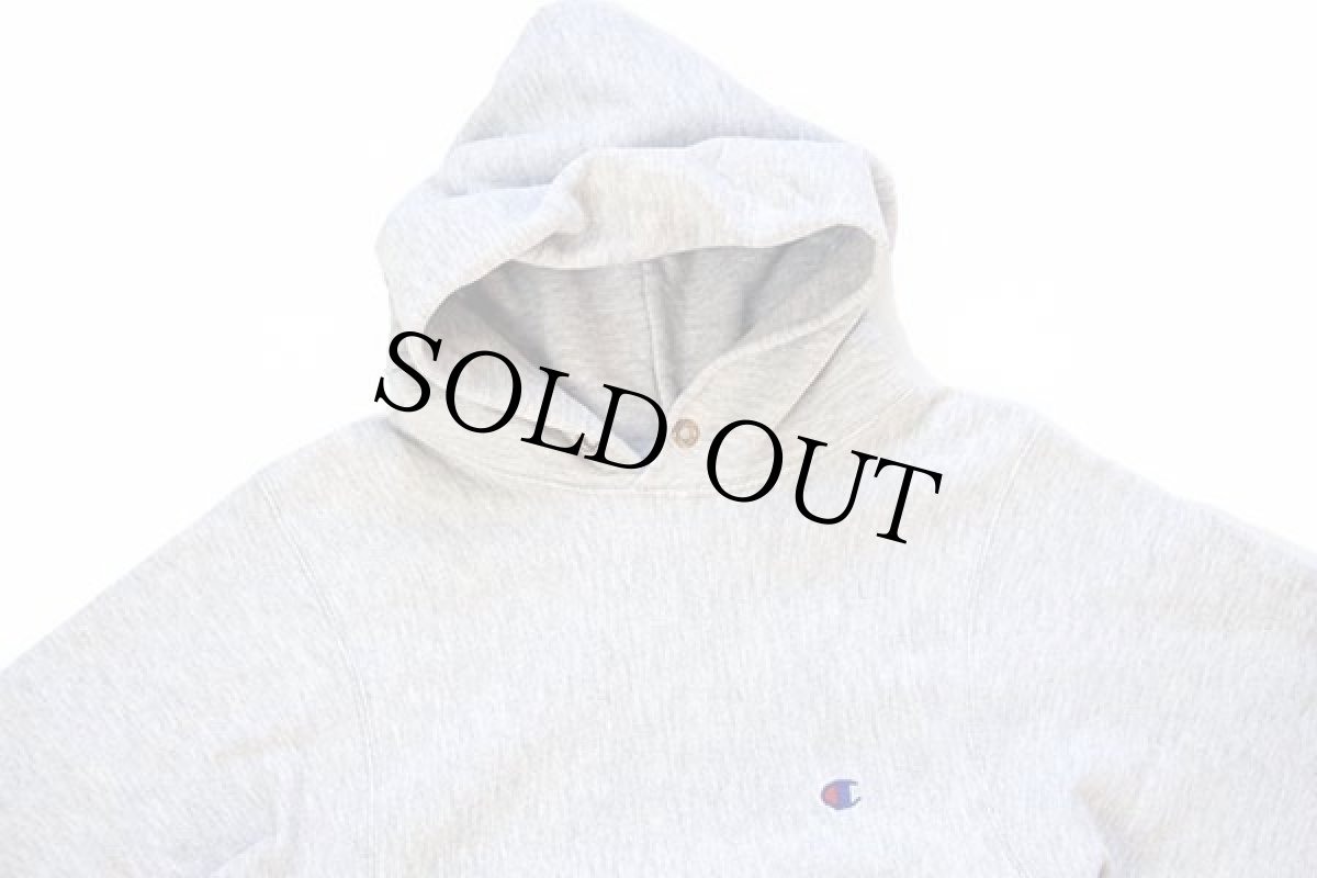 画像3: 80s USA製 Championチャンピオン ワンポイント リバースウィーブ スウェットパーカー 杢グレー S (3)