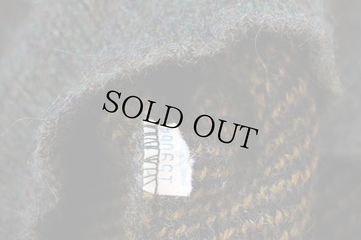 画像5: 60s Continental NATIONAL ダイヤ柄 Vネック モヘヤ ニット セーター L (5)