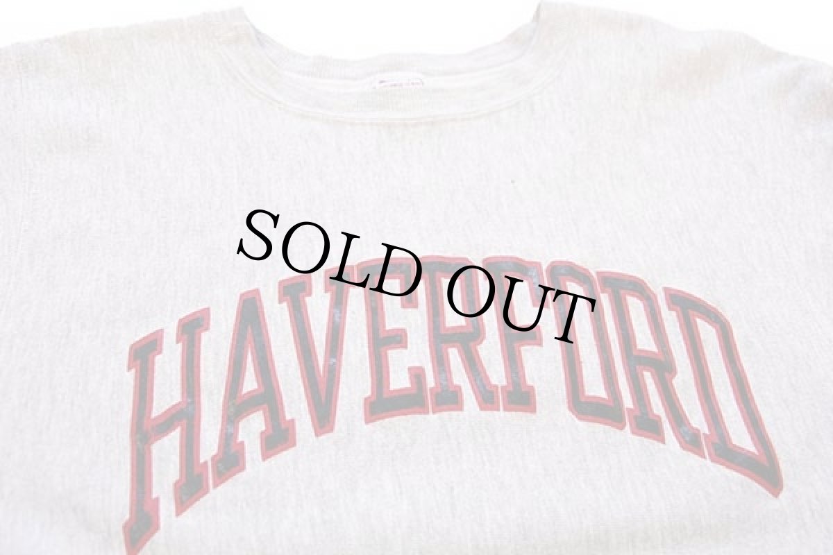 画像3: 90s USA製 Championチャンピオン HAVERFORD リバースウィーブ スウェット 杢グレー M (3)