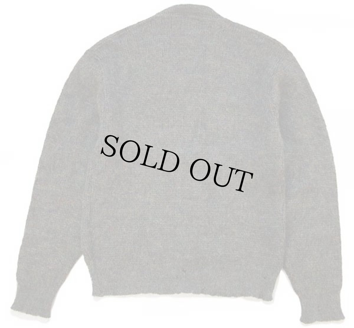 画像2: 60s Continental NATIONAL ダイヤ柄 Vネック モヘヤ ニット セーター L (2)