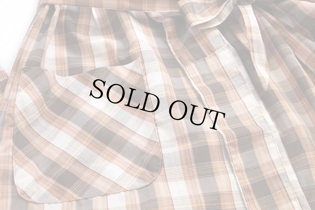 画像5: 70s JCPenney チェック ショールカラー ガウン XL (5)