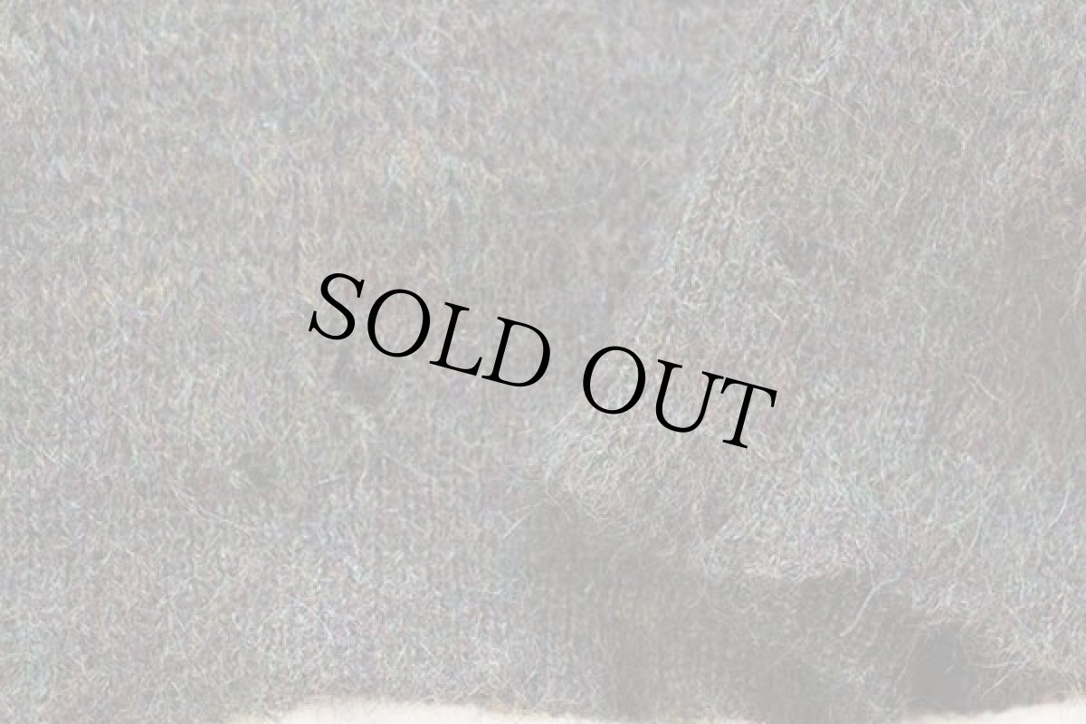 画像7: 60s Continental NATIONAL ダイヤ柄 Vネック モヘヤ ニット セーター L (7)