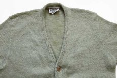 画像3: 60s WINDBREAKER Lamb Knit キッドモヘヤ ニット カーディガン 薄緑 M (3)