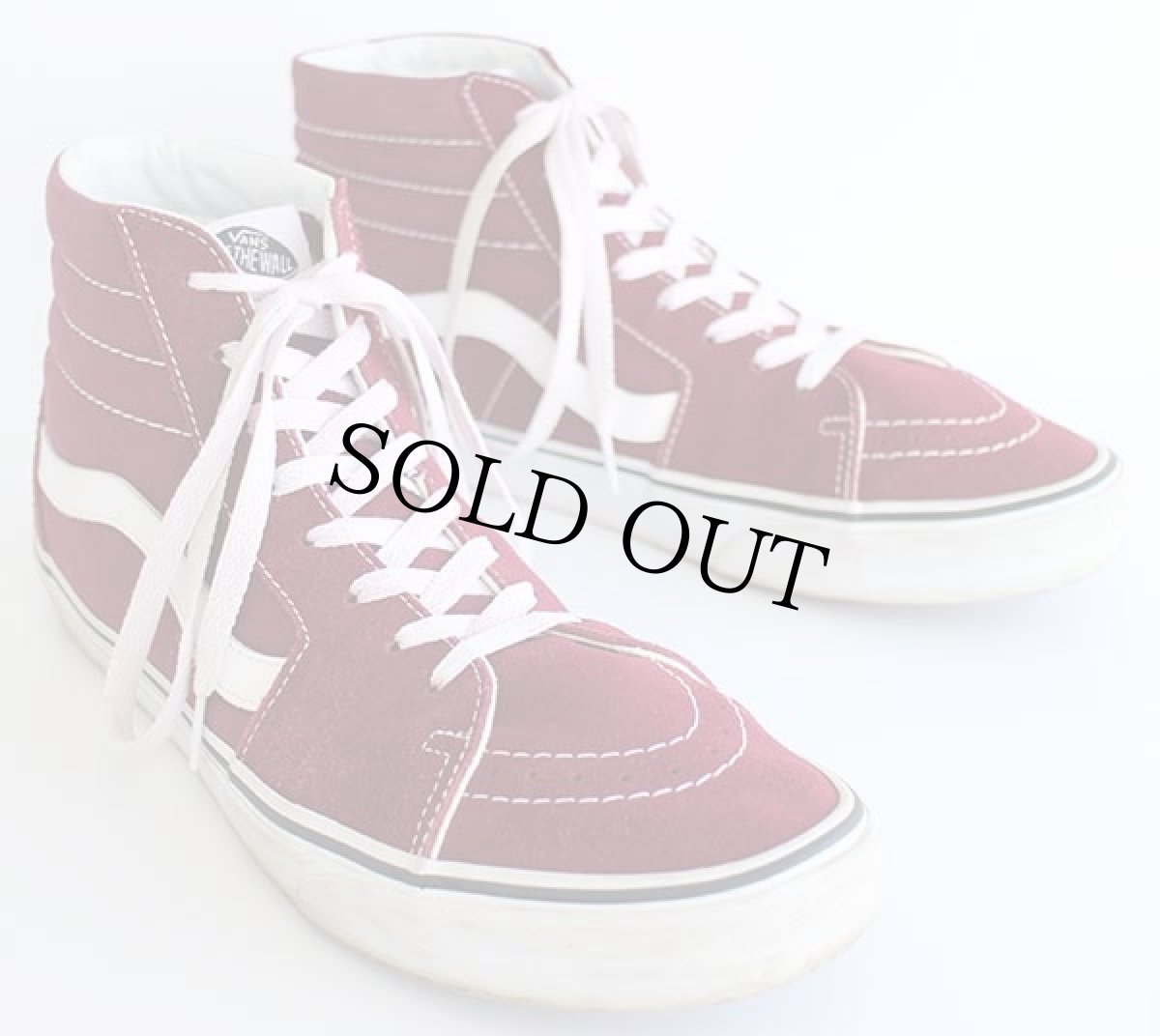 画像2: VANSバンズ SK8-HIスケートハイ スエード ワインレッド 11★スニーカー (2)