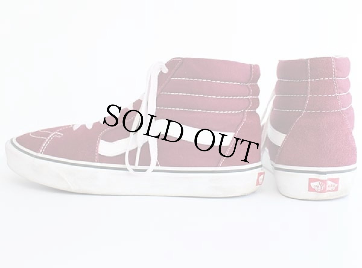 画像3: VANSバンズ SK8-HIスケートハイ スエード ワインレッド 11★スニーカー (3)