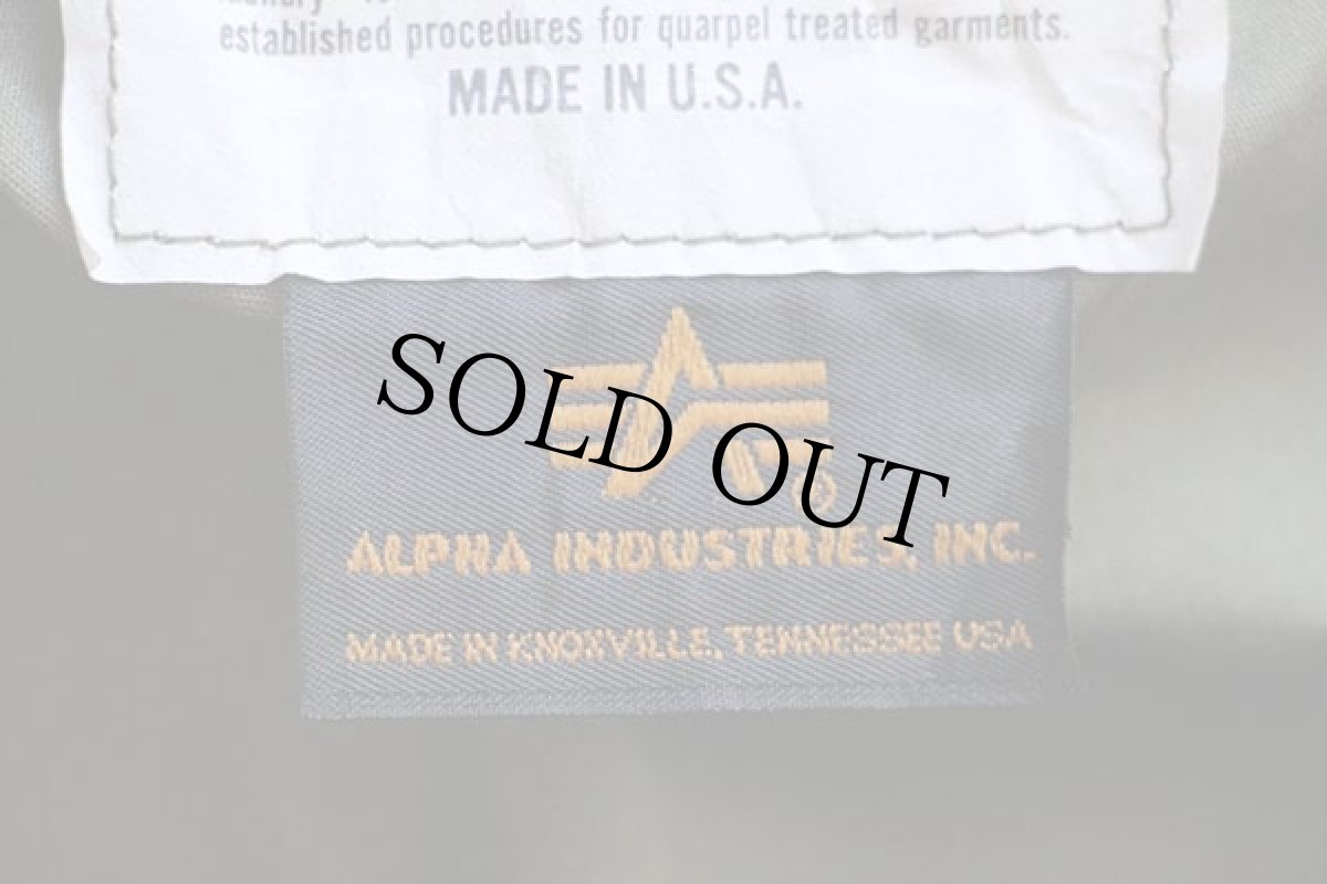 画像5: 90s USA製 ALPHAアルファ M-65 フィールドジャケット オリーブグリーン L-R (5)