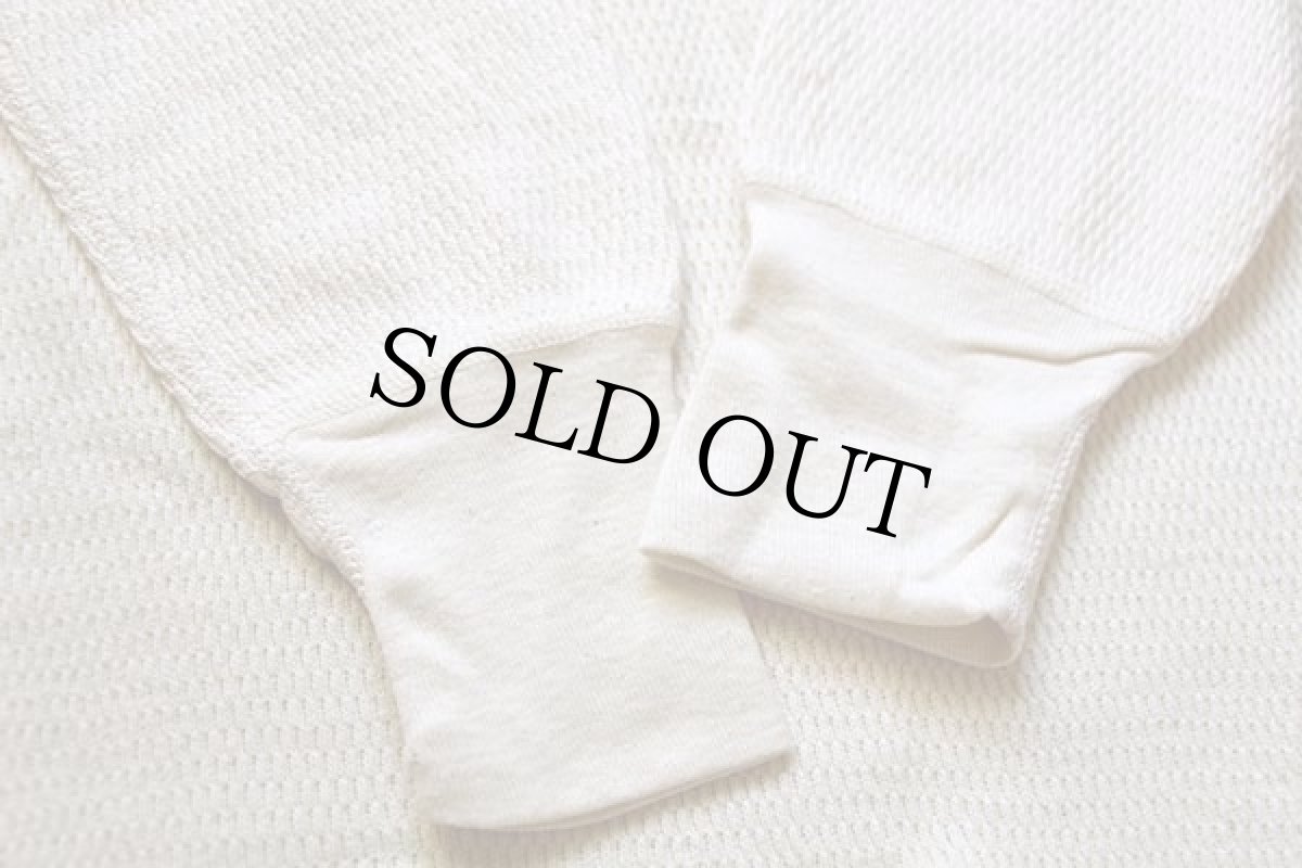 画像4: デッドストック★80s USA製 STJOHN'SBAY コットン サーマルシャツ ナチュラル XL (4)