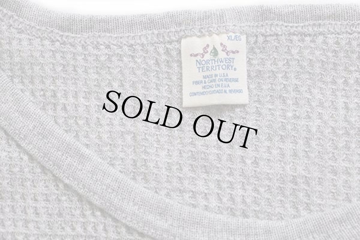 画像3: デッドストック★90s USA製 NORTHWEST TERRITORY サーマルシャツ 杢グレー XL (3)