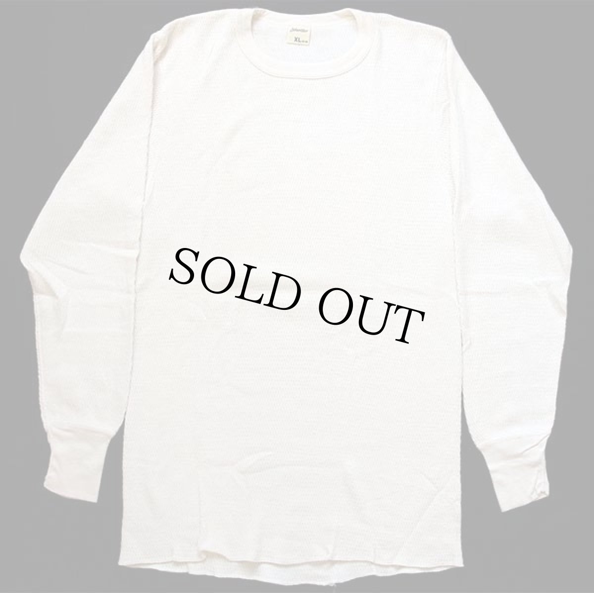 画像2: デッドストック★80s USA製 STJOHN'SBAY コットン サーマルシャツ ナチュラル XL (2)