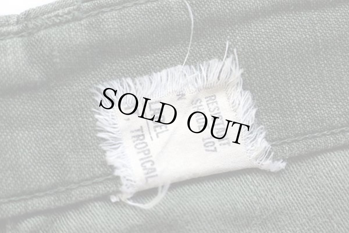 画像7: 60s 米軍 U.S.ARMY コットンサテン ユーティリティ ベイカーパンツ オリーブグリーン w36★G (7)