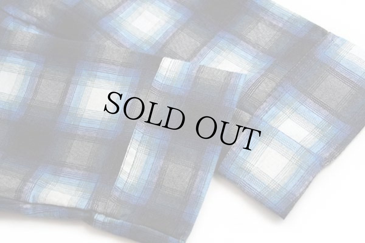 画像6: デッドストック★70s JCPenney オンブレチェック ショールカラー プリントネル ガウン M (6)