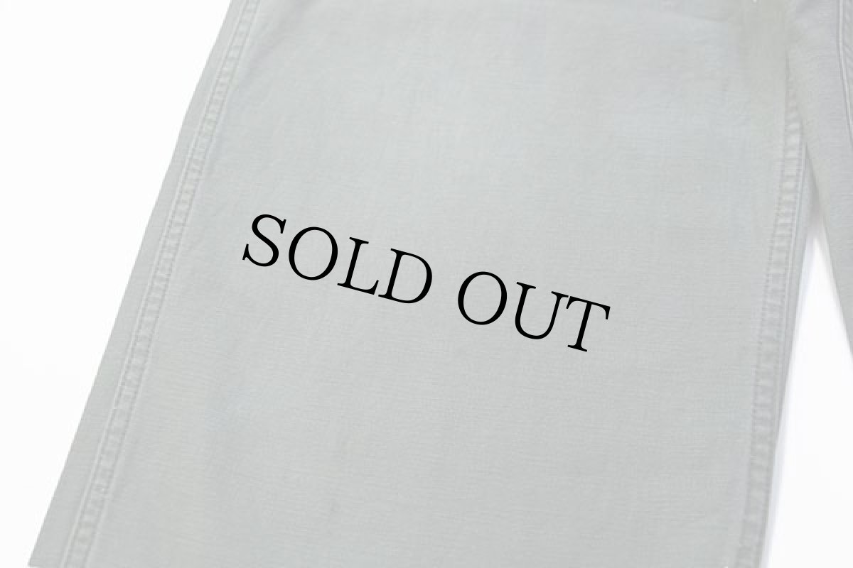 画像9: 60s 米軍 U.S.ARMY コットンサテン ユーティリティ ベイカーパンツ オリーブグリーン w34 L33★C (9)