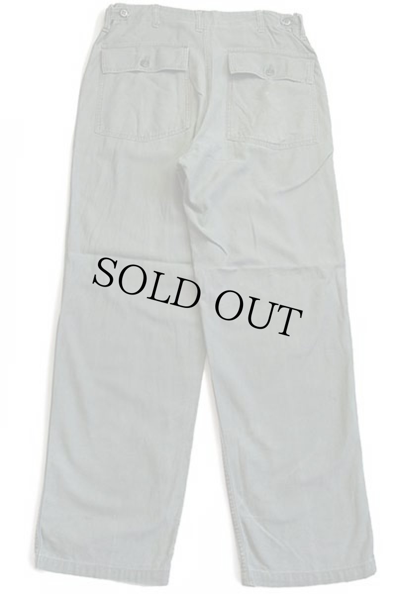 画像3: 60s 米軍 U.S.ARMY コットンサテン ユーティリティ ベイカーパンツ オリーブグリーン w34 L33★C (3)