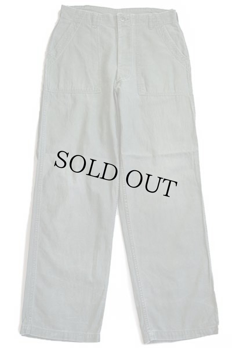 画像2: 60s 米軍 U.S.ARMY コットンサテン ユーティリティ ベイカーパンツ オリーブグリーン w34 L33★C (2)