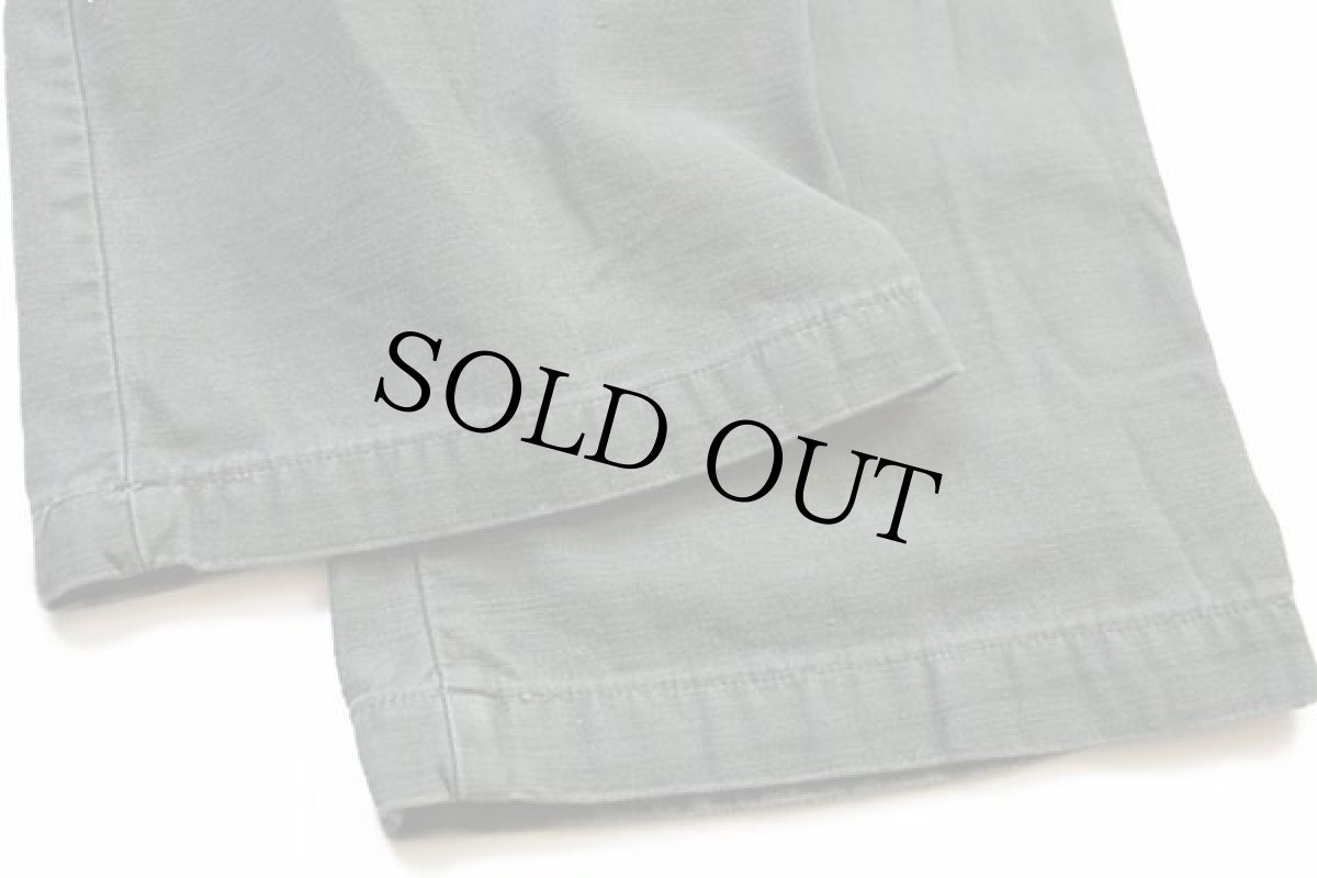 画像8: 60s 米軍 U.S.ARMY コットンサテン ユーティリティ ベイカーパンツ オリーブグリーン w32★H (8)