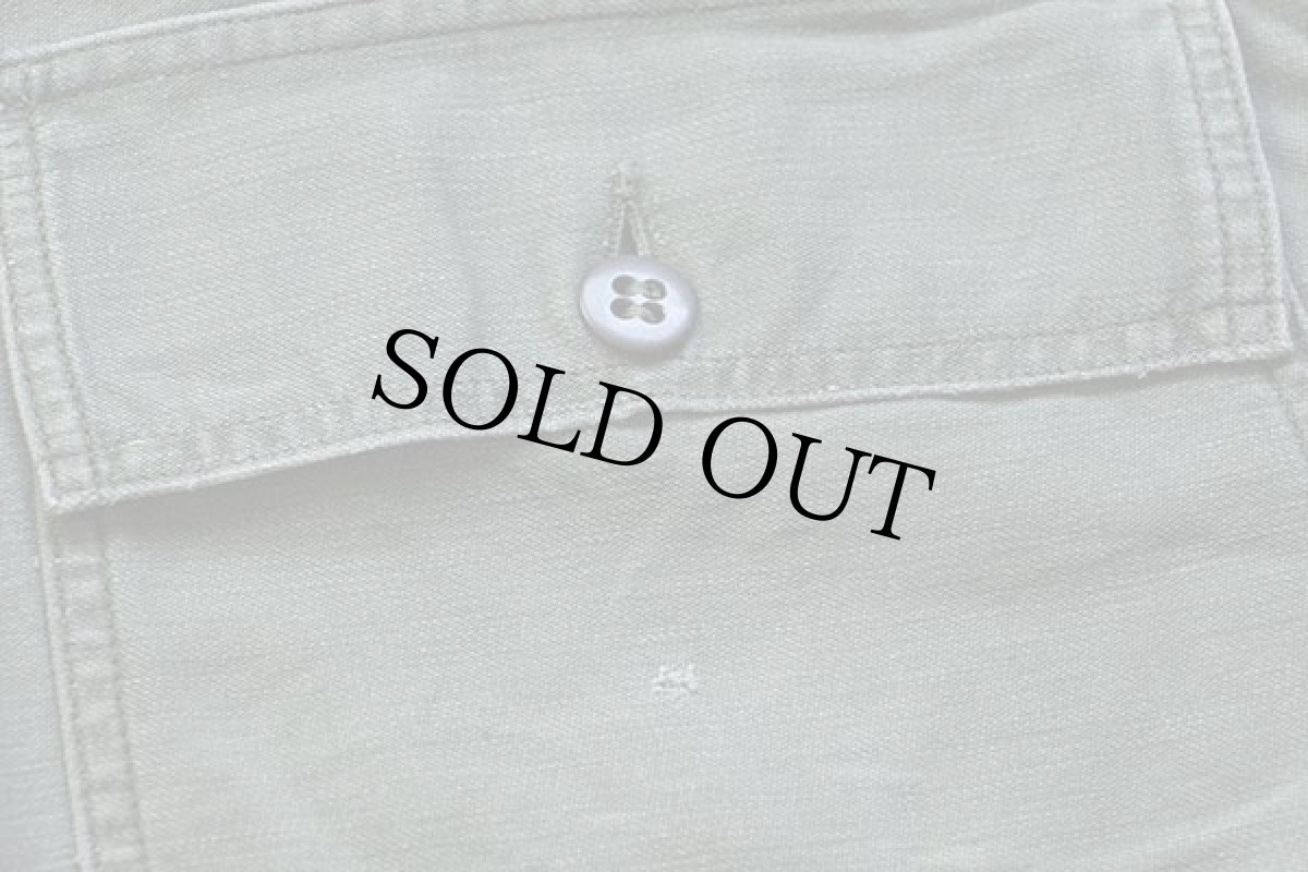 画像8: 60s 米軍 U.S.ARMY コットンサテン ユーティリティ ベイカーパンツ オリーブグリーン w34 L33★C (8)