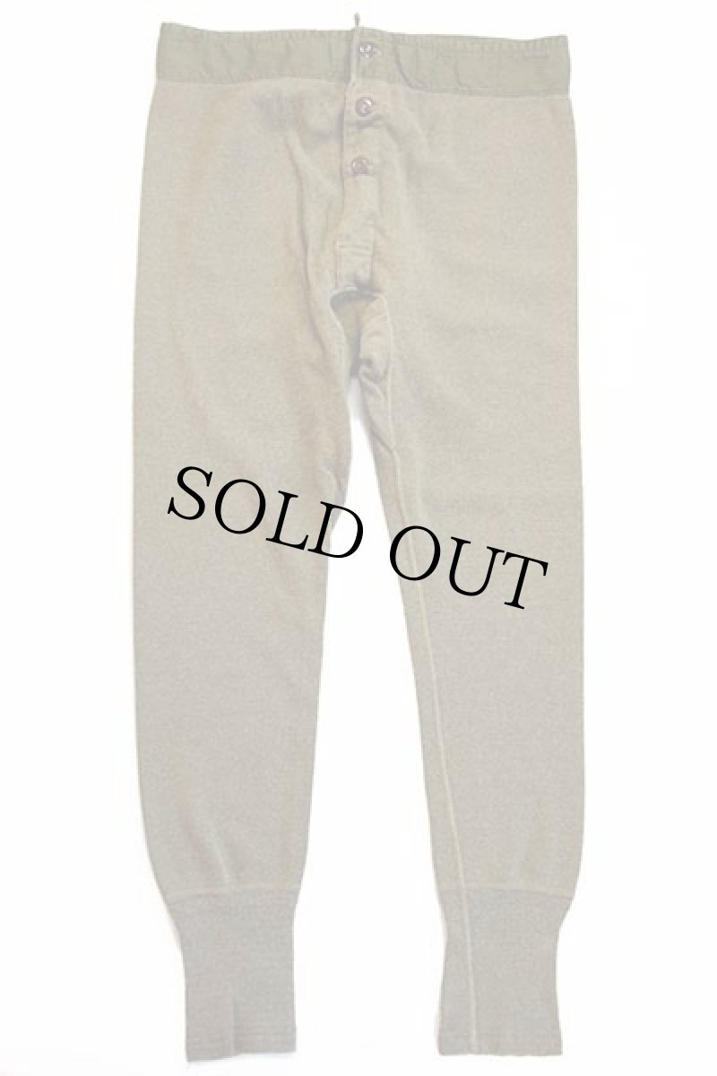 画像2: 50s 米軍 ドロワーズ コットン×ウール インナーパンツ オリーブドラブ 34 (2)