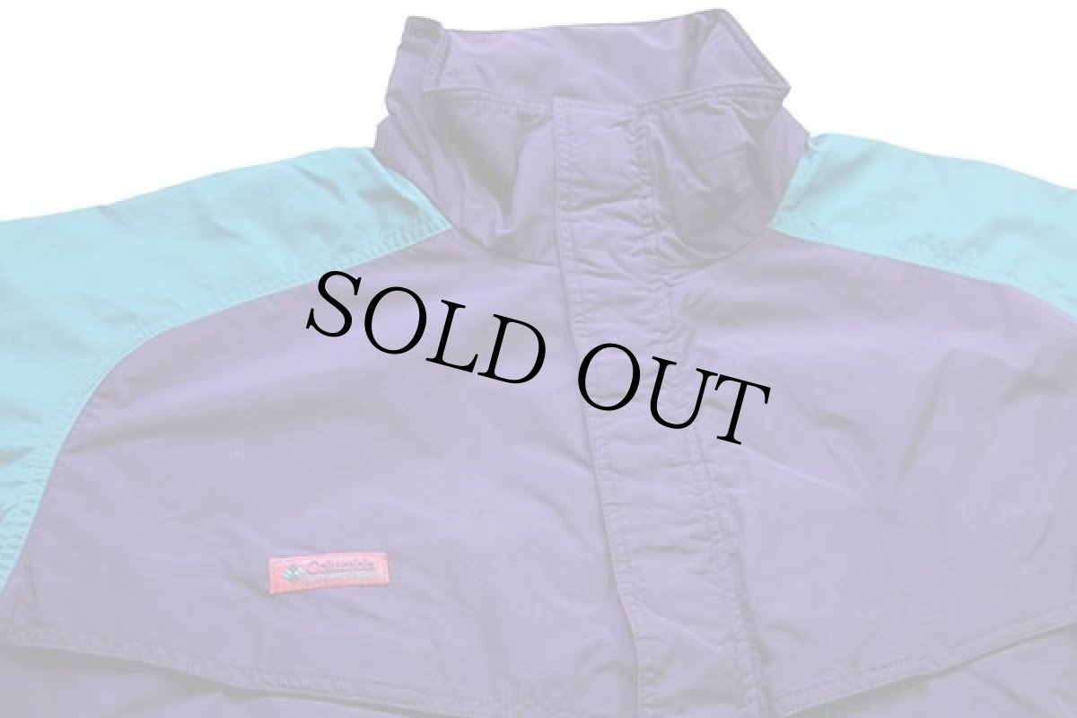 画像3: 90s Columbiaコロンビア Powder Keg マルチカラー 切り替え ナイロンジャケット 紫 XL (3)