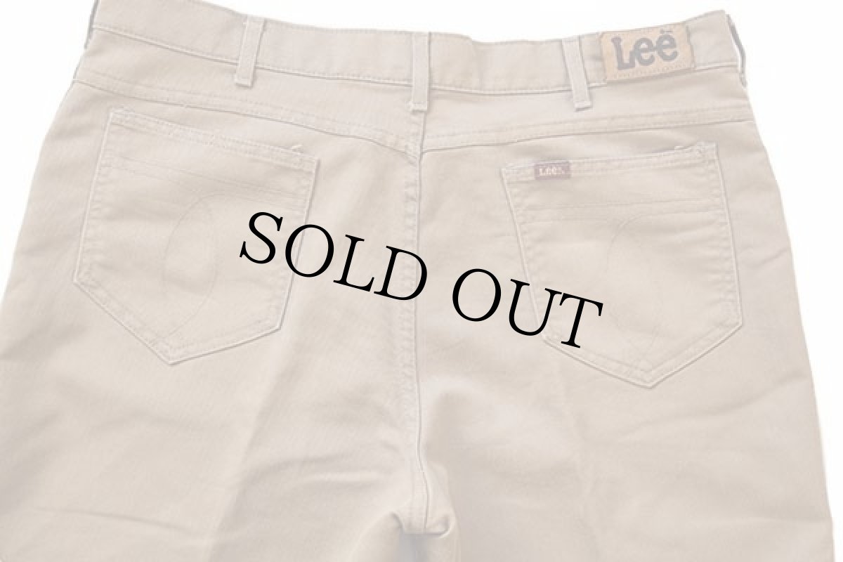 画像5: 80s USA製 Leeリー 204-0424 ツイルパンツ カーキ w36 L30 (5)