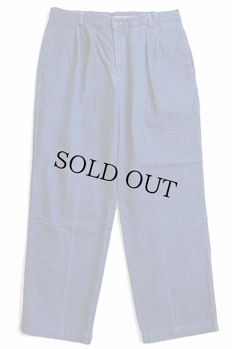 画像2: 00s DOCKERSドッカーズ ツータック デニム トラウザーズ w36 L30★Levi'sリーバイス (2)
